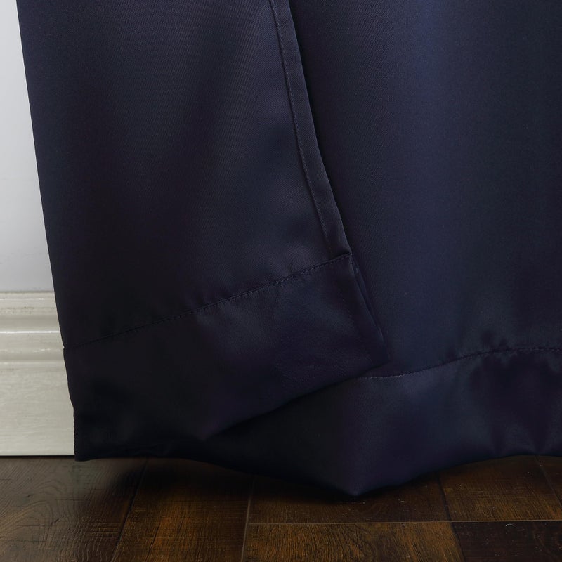 Sun Zero Easton Energy Saving Blackout Tab Top Curtain Panel, 40" x 63", Navy Blue - Image 3
